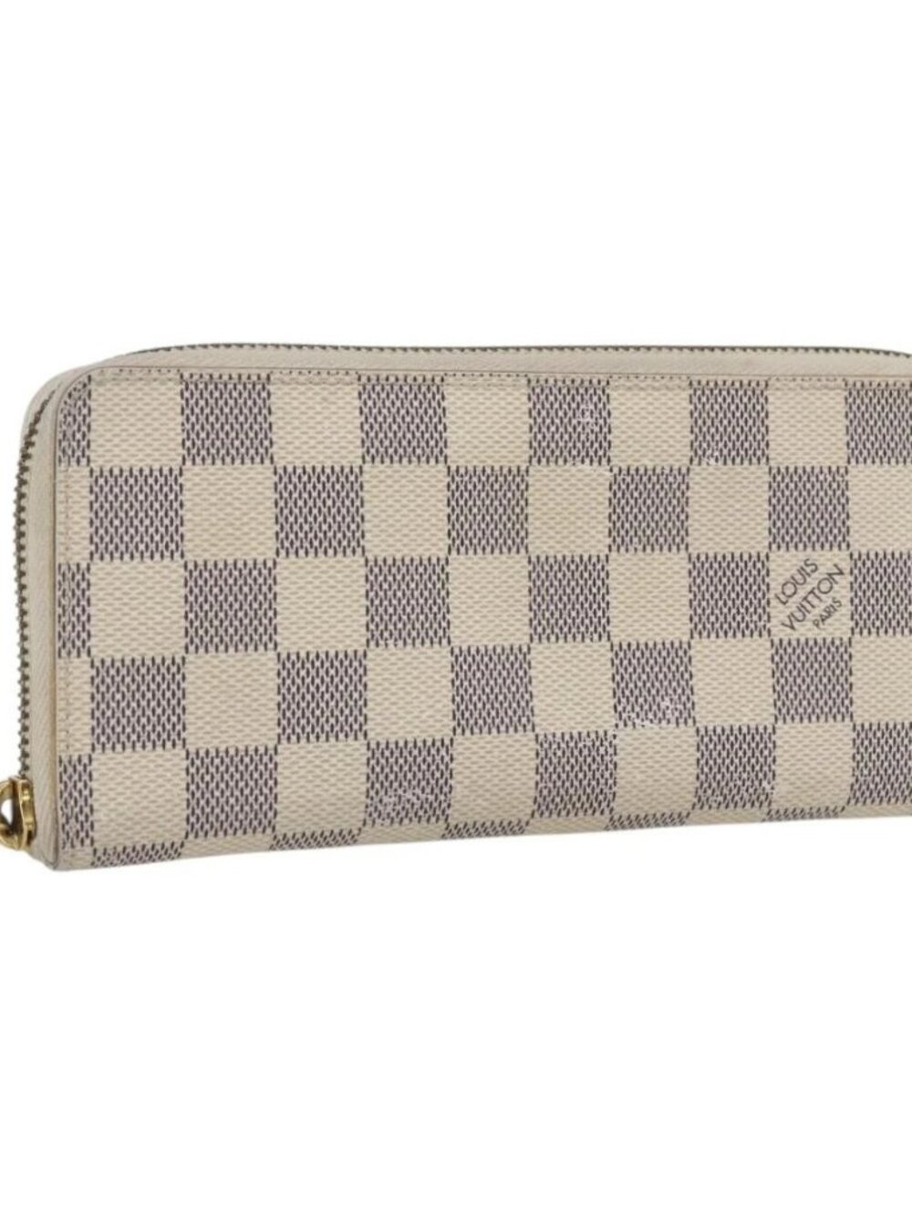 LOUIS VUITTON Damier Azur Portefeuille Clemence Long Wallet N61264 Auth 154247